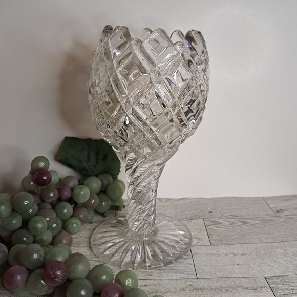 Gorgeous EAPG O'Hara Glass #750  Diamond Bar Bouquet Holder Vase - Picture 6 of 8